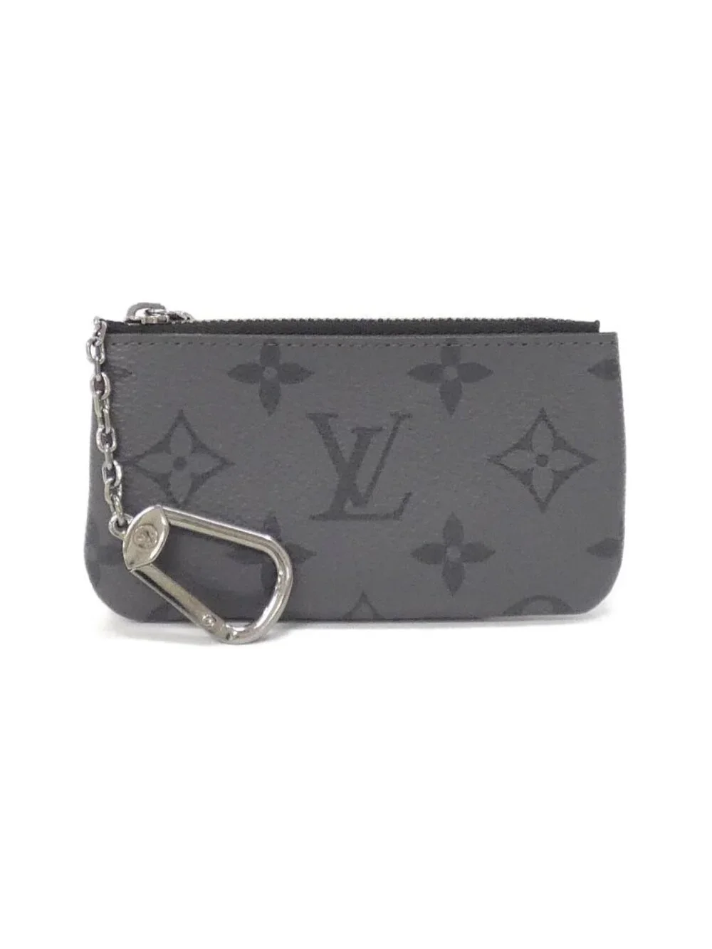 Louis Vuitton Monogram Eclipse Reverse Card Key Case Pochette Cles Coin &